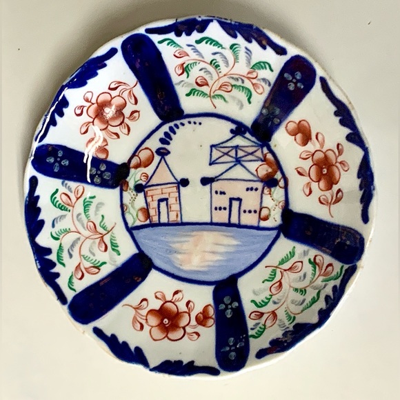Early 1800s Vintage Gaudy Welsh Village Pattern 281 A Plate - Picture 10 of 15